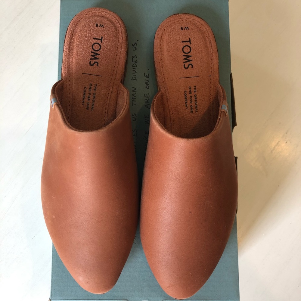 Brand new Tom’s leather mules.